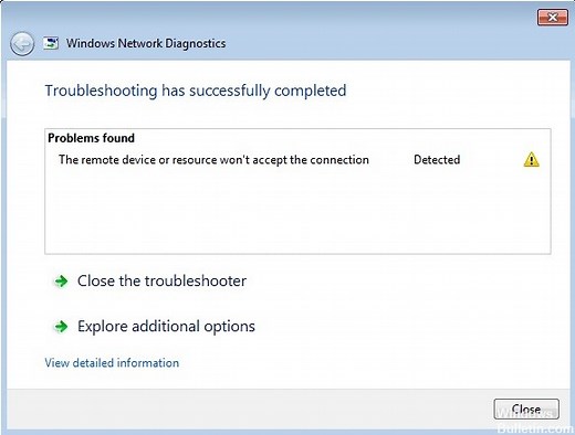 Comment résoudre le problème « Le périphérique ou la ressource distante n'accepte pas la connexion » dans Windows 10 - Windows Bulletin