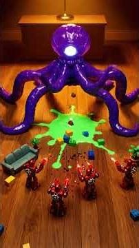 Red Steel Robots vs Extraterrestrial Ink Monsters | Created with AutoVeos