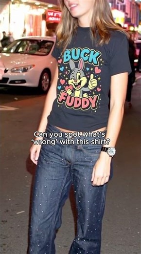 Can you spot what’s ‘wrong’ with this shirt #trending #shorts #funny #publicreaction #viralshorts