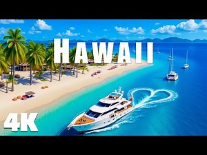HAWAII 4K - Most Beautiful Islands From Above With Deep House Chill Music