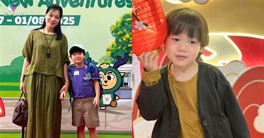 Con trai thứ 3 nhà NSND Xuân Bắc được mẹ dắt tay trong ngày đầu đi học, lên 7 tuổi ngoại hình rõ tuấn tú