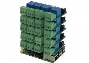 Raspberry Pi relay HAT stacks 8 high offering 32 relays in total