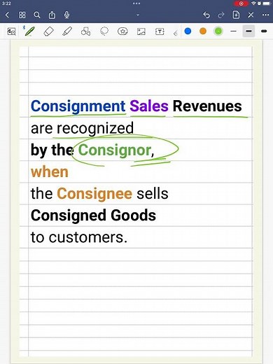 Consignment Sales Revenue 101