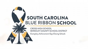 Blue is Cross High's color! We're still not over CHS being named a South Carolina Blue Ribbon School! Go Trojans! #makingapositivedifference | Berkeley County School District