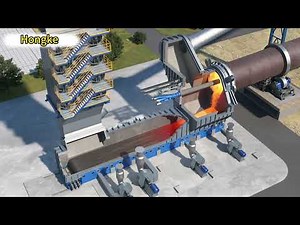 3D Animation: Rotary Kiln Production Line Working Process