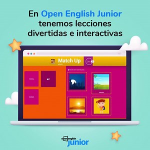 ¡Que tu hijo aprenda inglés y se divierta es posible! 🎈 Prepáralo para un futuro más competitivo desde la comodidad de casa 🚀🏡. Inscríbelo HOY en Open English Junior 👉🏼 https://bddy.me/3fGESfW. | Open English