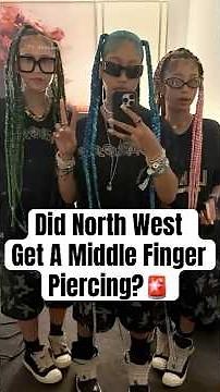 Did North West Get A Middle Finger Piercing? #shorts #NorthWest #NorthWestPiercing