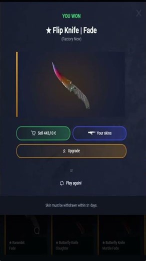 CSGOCASES.COM KNIFE CASE OPENING *CRAZY PULL* #shorts