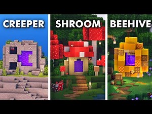 3 Nether Portal Design Ideas | Minecraft Tutorial!