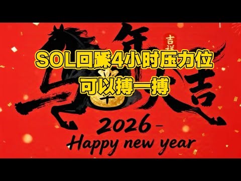 2.16 SOL行情分析SOL回踩四小时级别压力位附近 可以博一次 但是跌破要走
