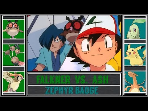 Ash vs. Falkner (Pokémon Sun/Moon) - Violet Gym/Zephyr Badge