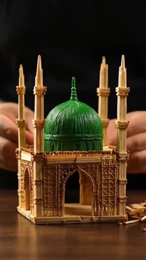 Matchstick Masjid Nabawi Build – #MasjidNabawi #MatchstickArt #MosqueModel