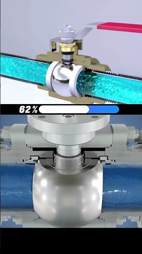 Ball Valve Animation 📌 #valves #mechanicalengineering #3danimation #working #ballvalve