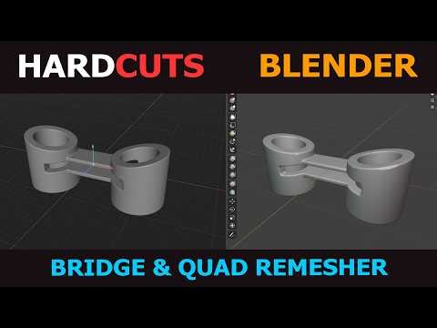 HardCuts → Blender Bridge + Quad Remesher (Instant Meshes) | Perfect for Multires Sculpting