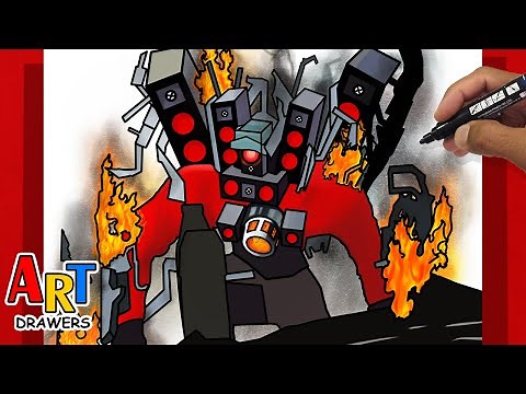 How To Draw TITAN SPEAKER MAN Destroyed - Skibidi Toilet 81