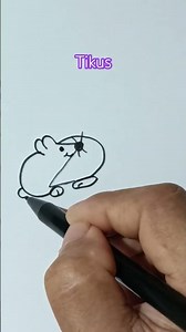 cara mudah menggambar tikus#mouse #art #sketch #drawing #tutorial #menggambar #shortviral #shorts