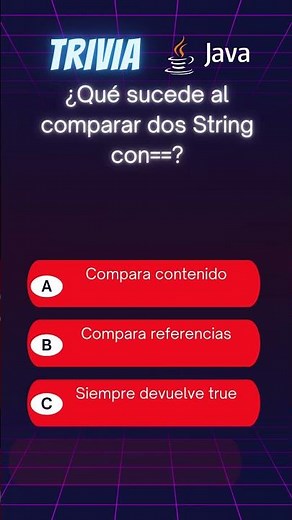 #6 What happens when you compare two Strings with ==? | Intermediate #trivia #java