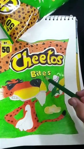 realistic art of cheetos