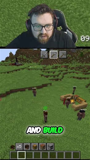 Minecraft RTS: Build Your Fortress & Manage Your Villagers! #shorts
