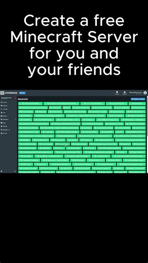 Free custom server with Aternos in under 1 Minute #minecraft #minecraftshorts #minecraftserver