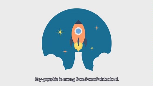 【PowerPoint School】创意动画制作教程 五.30.Rocket火箭发射 PPT Microsoft Office