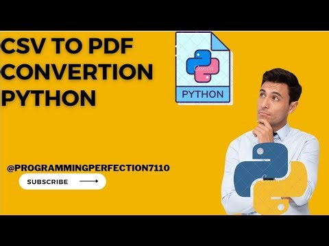 Csv to Pdf conversion with python , jupyter notebook