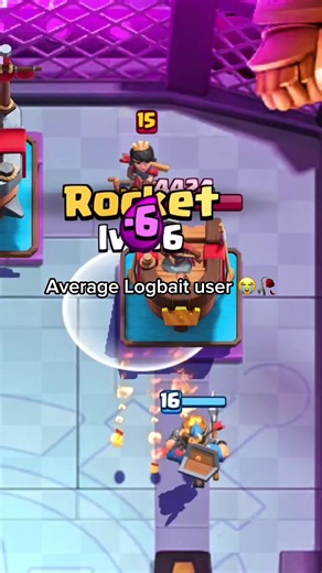 Average logbait user 😭🥀#clashroyale | clash royale