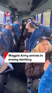 The Magpie Army is rolling into town in full voice ahead of tonight’s blockbuster qualifying final at Adelaide Oval. #7NEWS | 7NEWS Adelaide