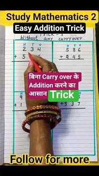 Easy way to do addition without carry over |#mathstricks #shortsfeed #shortsviral #shorts
