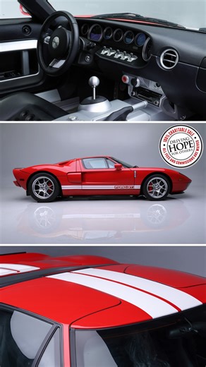16K views · 316 reactions | This 2005 Ford Motor Company GT is one of just 776 finished in Mark IV Red for the model year and it's powered by a supercharged 5.4-liter V8 and a Ricardo 6-speed manual. Even better, 100% of the hammer price will benefit the Ryan Blaney Family Foundation. Catch it crossing the block with No Reserve at the 2026 Scottsdale Auction Jan. 17-25 at WestWorld. Learn more: bit.ly/SD26FB-2005FordGt | Barrett-Jackson | Facebook