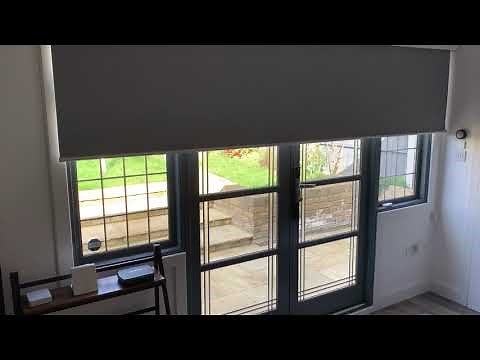 Somfy smart blinds being operated using Amazon Alexa and Tahoma