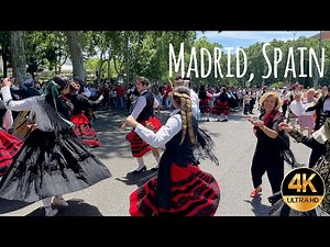 TRADITIONAL Spanish DANCING in the Streets of Madrid - June 2022 (4K/Ultra HD). Watch the fandango