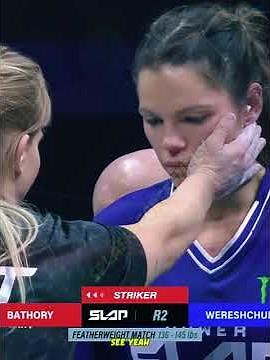 Queen of Slap Fighting for a REASON - Power Slap - Bathory vs Wereshchuk #foryou #splash #slap #mma