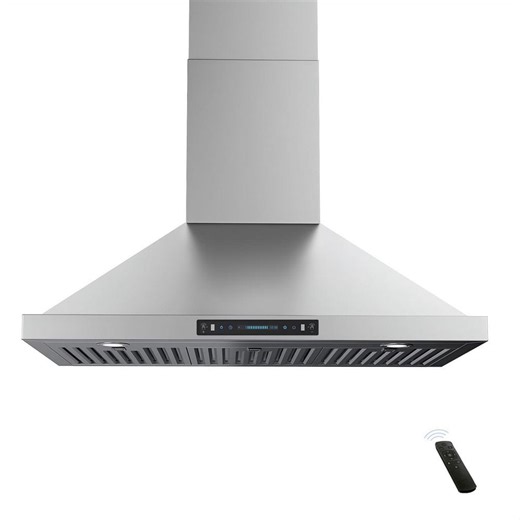 Reviews for HGUOQ 30 in. 400 CFM Convertible Ductless to Ducted Wall Mount Range Hood in Stainless Steel | Pg 1 - The Home Depot