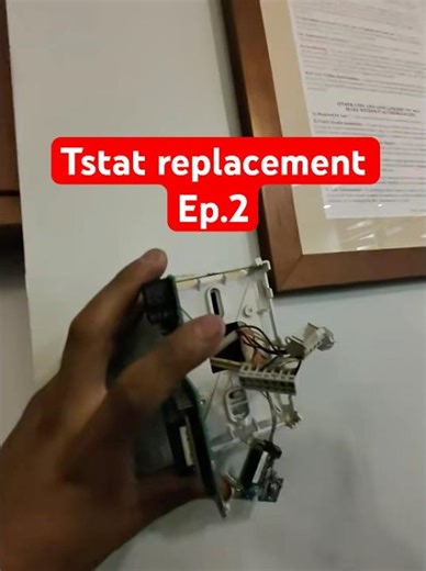 Tstat replacement due to no control over heating mode, #diy #hvac #hvactechnician #raybanmeta