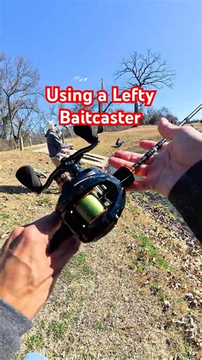 Trying to catch a fish with a left handed baitcaster #fishingvideo #fishing #troutfishing #trout
