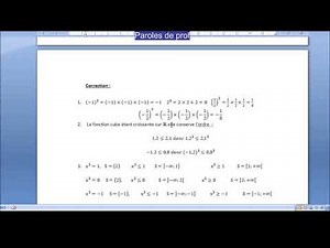2de fonction cube résolution équations inéquations