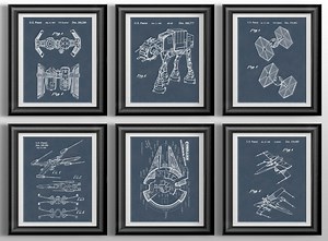 Star Wars Wall Art Set of 6 Prints Sci-fi Posters Nursery Decor Gift for Kids & Fans - Etsy