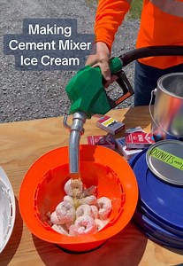 DIY Cement Mixer Ice Cream Recipe on the Jobsite