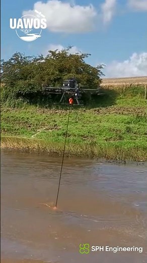 Making river's cross-section bathymetry using UAV-borne echosounder