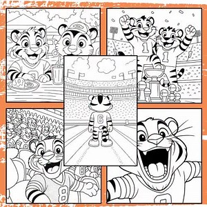 Clemson Tiger Football Coloring Book: Kids Activity Pages (digital Download 8.5x11in) - Etsy Canada