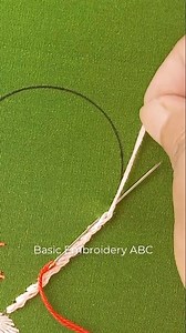 1 how to do basic twisted stitch chain stitch borderline | Basic Embroidery ABC