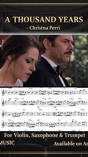 A Thousand Years - The most beautiful wedding song! #athousandyears #weddingsheetmusic #instrumental