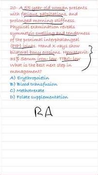 A HY Anemia Of Chronic Disease Question|USMLE Step2 #usmle #usmlestep2 #anemia #medicine #hematology