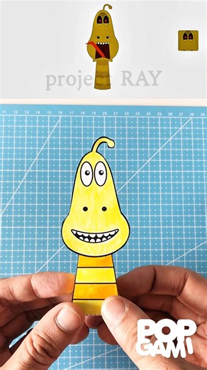 I made sprunki oc Yellow Larva coloring papercraft #sprunki #papercraft #shorts