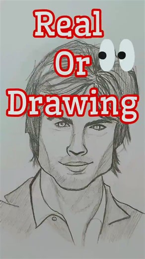 Real or Drawing?! Ian Somerhalder Sketch in 45 sec😱🔥
