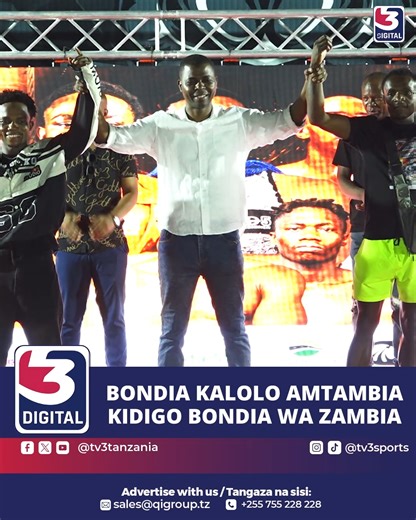 Bondia kutoka Mafia Boxing Promotion akimtambia kidigo Bondia kutoka Zambia. 📡 TUPO LIVE kupitia: @TV3tz — Startimes Ch 197 & 131 @TV3Sports — Azam TV Ch 416 Mafia Online TV — LIVE STREAM | Tv3 Tanzania