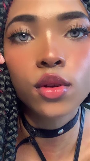 Stylish Choker and Braided Hairstyle Showcase