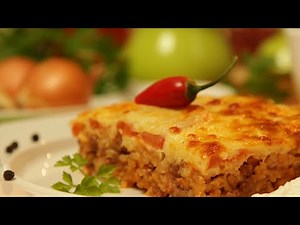 Мусака с кайма и ориз - Bulgarian Moussaka with Rice and Tomatoes