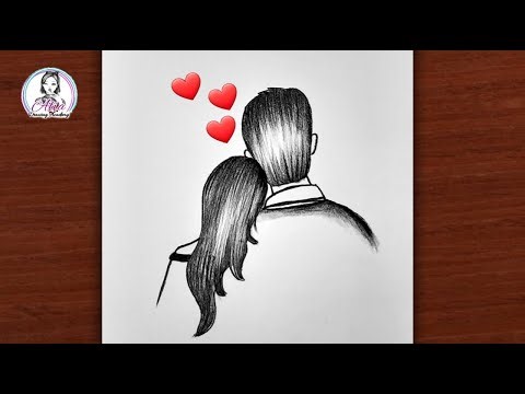 Couple Drawing Pencil Sketch | How to Draw Romantic Couple Drawing Step by Step for Beginners